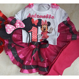 Conjunto Tutú Niña Minnie Mouse Personalizado Fiesta 