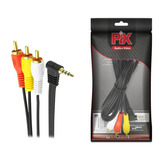 10 X Cabo Adaptador P/ Tv  P2 P3 X Av 3 Rca Macho ! 