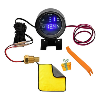 Voltímetro Universal Para Coche+medidor De Temperatura