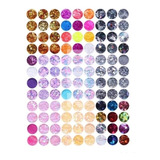 Set X6 Glitter Strass Colores Decoración Uñas Nail Art