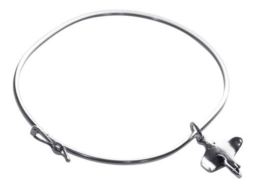 Pulseira Bracelete Rígido Prata 925 - Pingente Raia