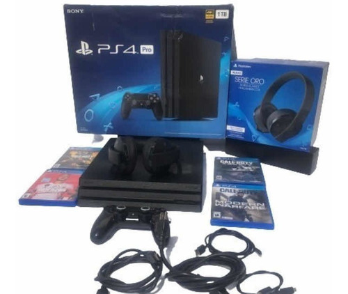 Playstation 4 Pro Con 6 Juegos Y Audífonos