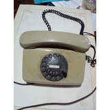 Antiguo Telefono De Plastico Beige. Completo