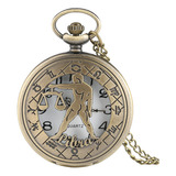 Reloj De Bolsillo Genérico Signos Zodiaco Bronce