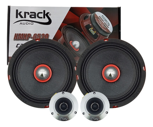 Set De Medios Krack 6.5 Kmxp-6520 80w Rms Fibra De Carbono