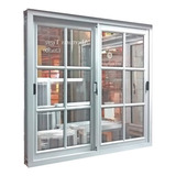 Ventana Aluminio Blanco 120x120 Vidrio Rep Mosquitero Y Reja