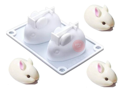  Molde Silicona Conejitos Fondant Jabones Velas Chocolate