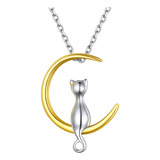 Chicsilver Lindo Collar De Gato Para Mujer De Plata De Ley 9