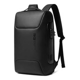 Mochila Masculina Antifurto Executiva Notebook Semi Rígida Cor Preto Desenho Do Tecido Liso