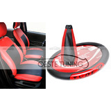 Fundas Cubre Asientos Ecocuero + Cubre Volante + Cofia Auto