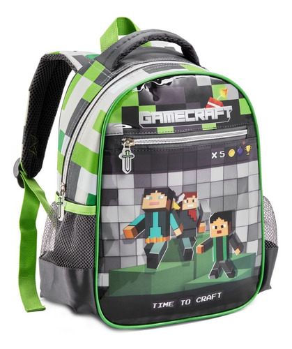 Mochila Infantil Creche Menino Gamecraft Roblocks