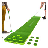 Juego De Golf Putting 2 Vs 2 Tipo Pong Con Green De 3.35 M,