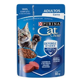Alimento Cat Chow Gato Adulto Sabor Carne 12 Sobres X 85g
