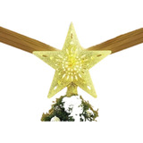 2pcs Topper Árbol De Navidad Estrella Con Proyector Luz Led