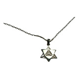 Merkaba Dije Estrella Tetraedrica Acero Quirúrgico Cadena