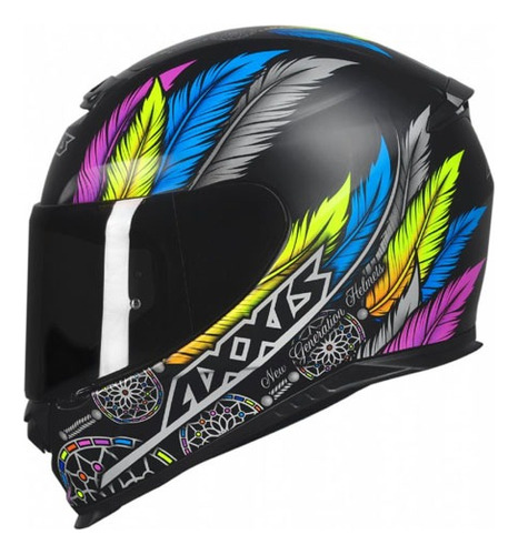 Capacete Axxis Eagle Dreams Matt Black Grey