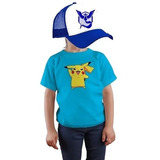 Polera Pikachu Mas Gorro  Pokemon- Niño - Talla 4 A X