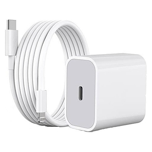 Cargador Carga Rapida Usbc 20w+ Cable Para iPhone 7 7 Plus