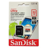 Memoria Micro Sd 32gb Sandisk Ultra Clase 10 Android Cel 