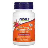Suplemento En Cápsulas Blandas Now  Bone & Immune Health Vitamin D-3 2000 Iu Vitamina D3 En Pote 240 Un