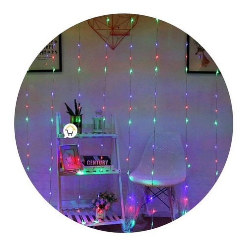 Luz Cascada 9x2m 600 Led Luces Navidad Multicolor 9x2-600l