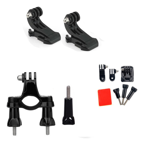 Kit Gopro 10 11 12 Suporte Bike J Hook E Suporte Capacete