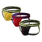 Suspensorios Hombre Gym Jockstrap Transpirables Calzon 3pcs