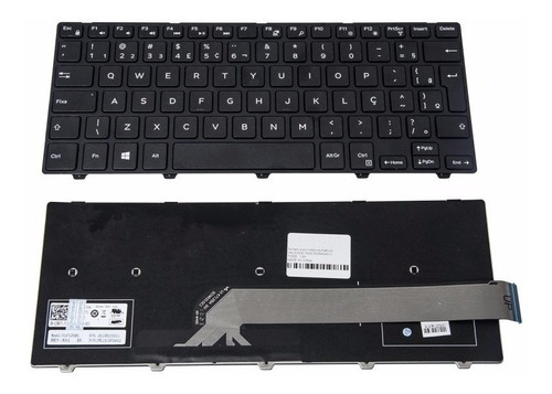 Teclado Para Notebook Dell Inspiron 14-5000 14-5447 Br Novo