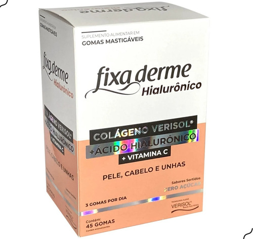  Fixa-derme Hialurônico Colágeno Verisol+hialurônico+vit. C