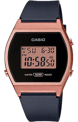Relógio Casio Feminino Digital Rose Gold Lw-204-1adf