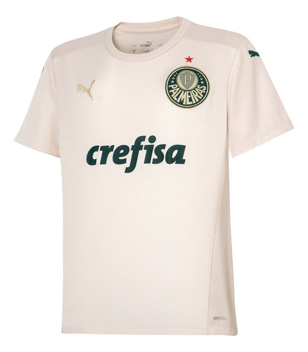 Camisa Puma Palmeiras Juvenil Iii 2021 - Bege