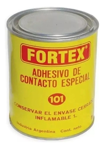 Adhesivo Cemento De Contacto Fortex 1 Litro Pegamento Color Amarillo