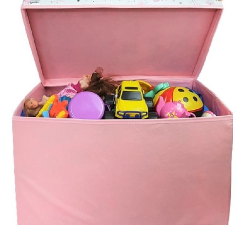Caixa Baú Para Brinquedo Dobrável Montessoriano Organizador