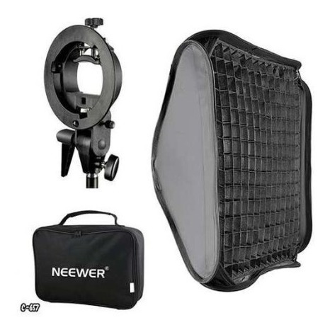 Neewer Softbox C/ Bracket S Y Grid 60x60 Para Speedlite