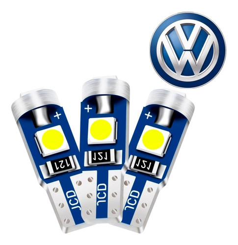 Kit Lampada T5 Led Para Linha Volkswagen Painel De Ar (3pçs)