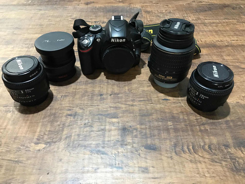Nikon D3200+ 50mm F1.4+ 28mm F2.8+ 18-55mm+ Baterías Y Más 