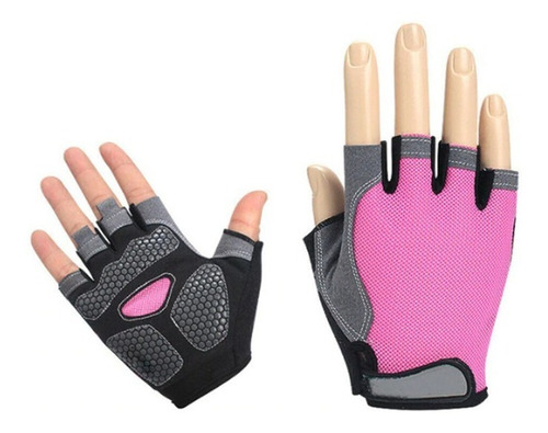 Guantes Mujer Ciclismo Bicicleta Gimnasio Medio Dedo