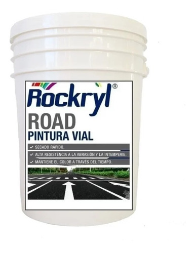 Pintura Demarcación Vial Rockryl Amarillo Blanco Rojo 10 Lts