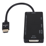 Adaptador Cabledeconn Hdmi A Dvi 4k/vga/hdmi 4k/audio 4 En 1