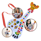 Guitarra Teclado Brinquedo Infantil Luz Som Criança Ukulele