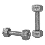 Par De Mancuernas Altera Hxs-5lb Hexagonal Fitness Plata