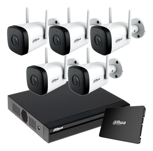 Kit Ip Seguridad Dahua 8  + 5 Camaras 3mp Wifi + 1tb