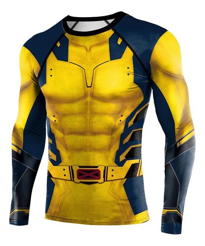 Playera Wolverine Gym Lycra Deadpool 3 Pelicula Spiderman