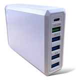 Carregador Rápido Wlxy 6 Usb + Tipo C - Melhor Dock Station Quick Charge 3.0