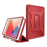 Funda Completa Para iPad Gen 7 8 Y 9 Con Tapa Color Rojo