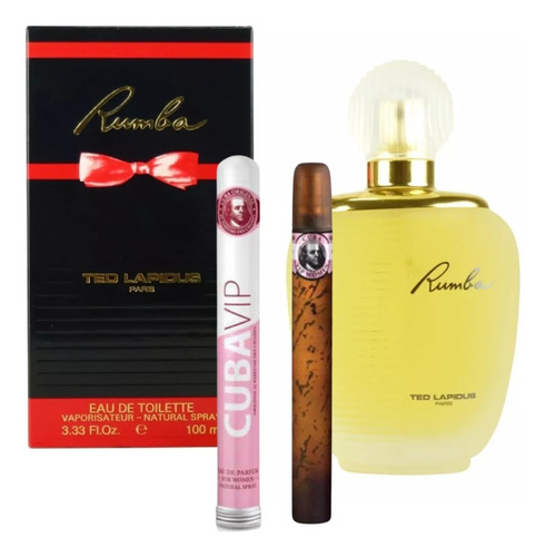 Rumba Ted Lapidus 100ml Dama Original+perfume Cuba Vip 35ml