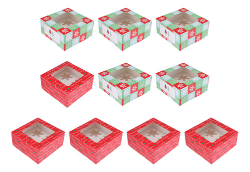 Cajas Para Galletas Navideñas, Vasos De Papel, 10 Unidades