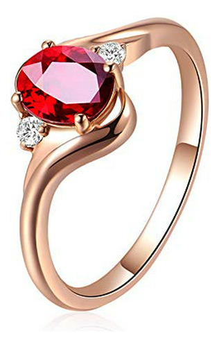 Anillos Bisutería - Chenfeng Rose Goldgem Anillo De Piedra 9