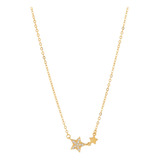 Collar Mila Con Estrellas Y Circones Plata 925 Boaz Joyas