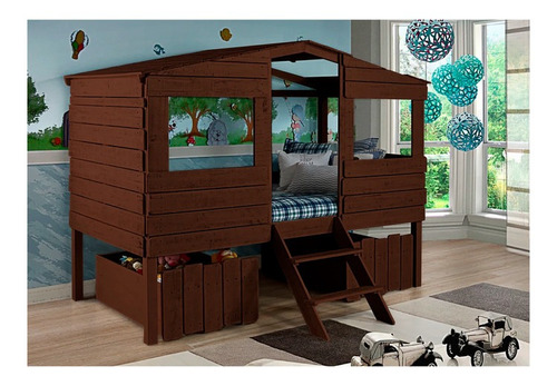 Litera Kyle Chocolate Twins Piezas Camas Muebles Litera